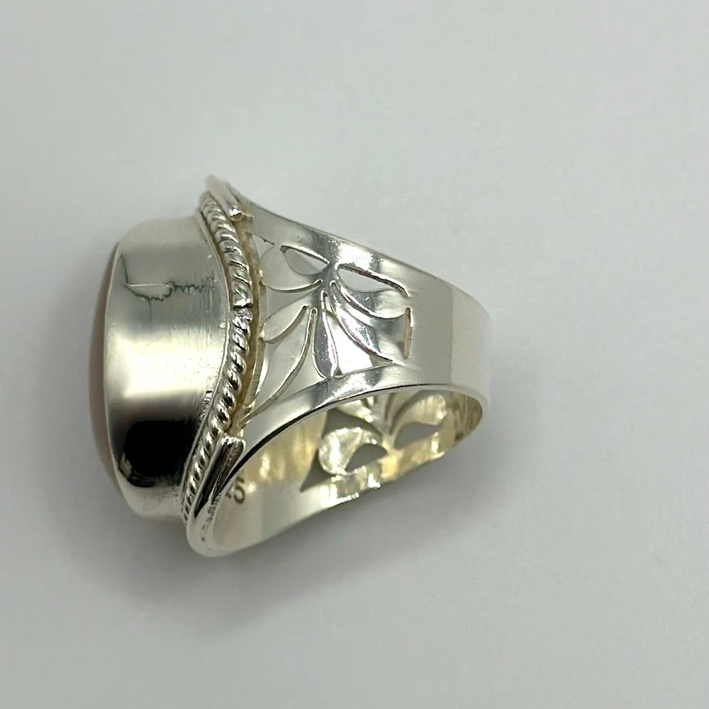 Elegant 925 silver real stone ring​ ✨
